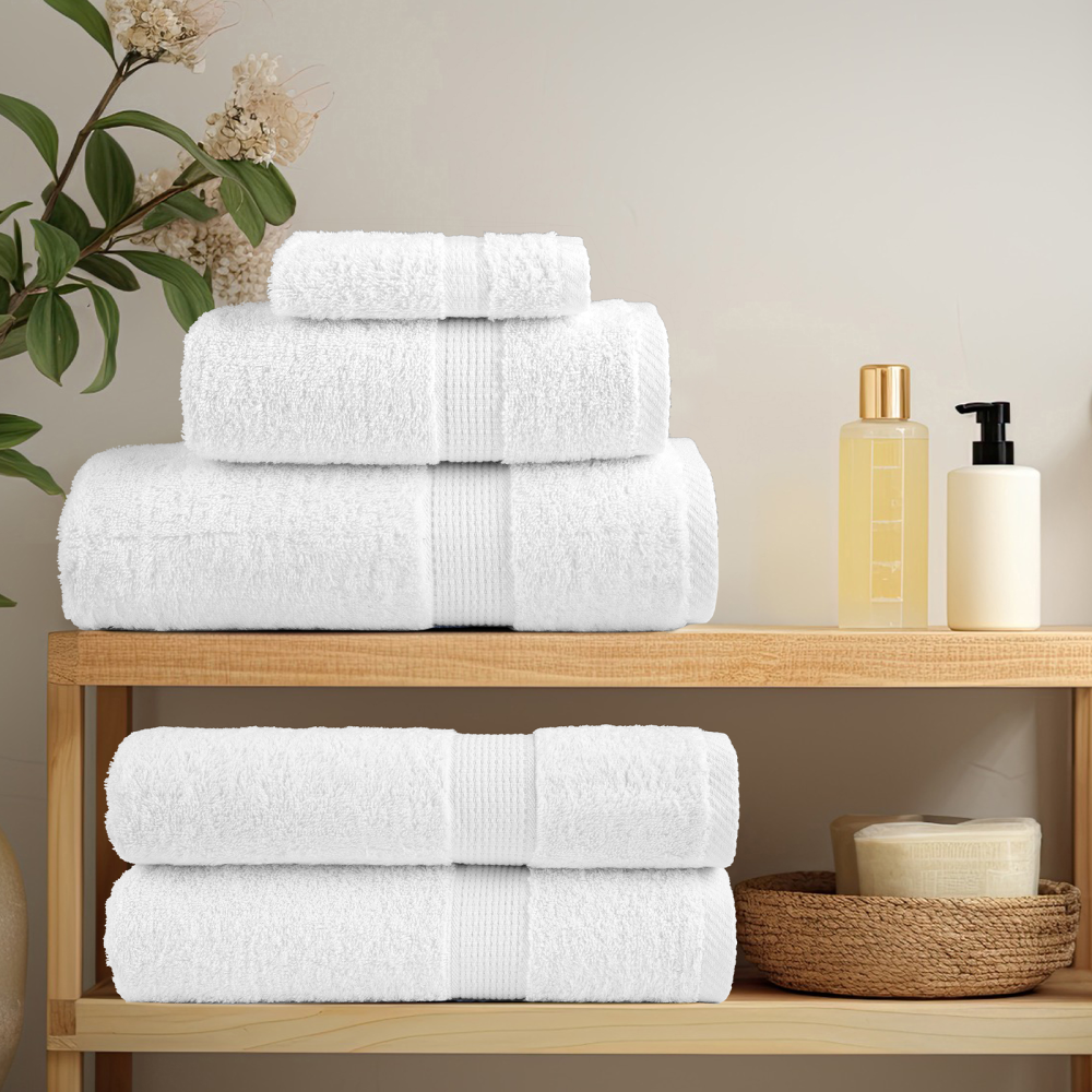 vidaXL Tvättlappar 10 pcs Vit 15 x 21 cm Bomull