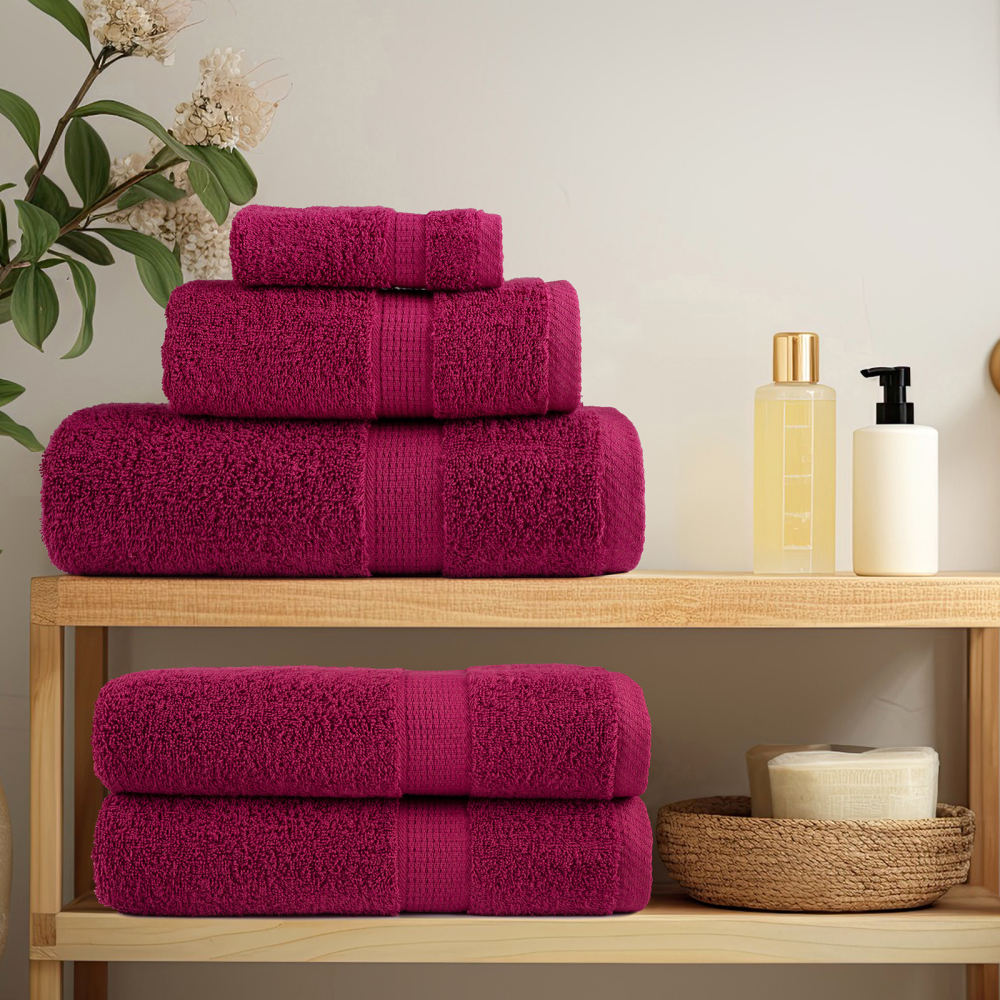 vidaXL Tvättlappar 10 pcs Bordeaux 15 x 21 cm Bomull