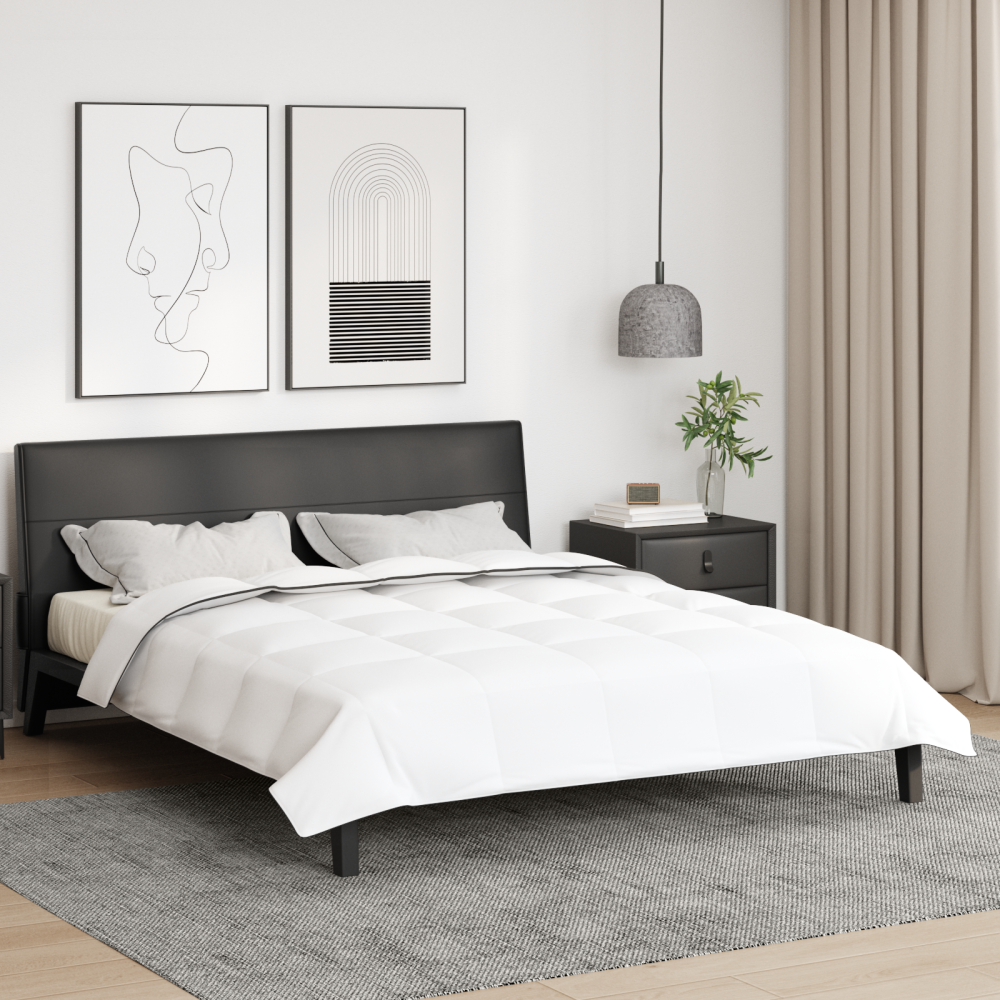 vidaXL Vinter Täcke Vit 200 x 240 cm 105gsm persikofärgad polyester