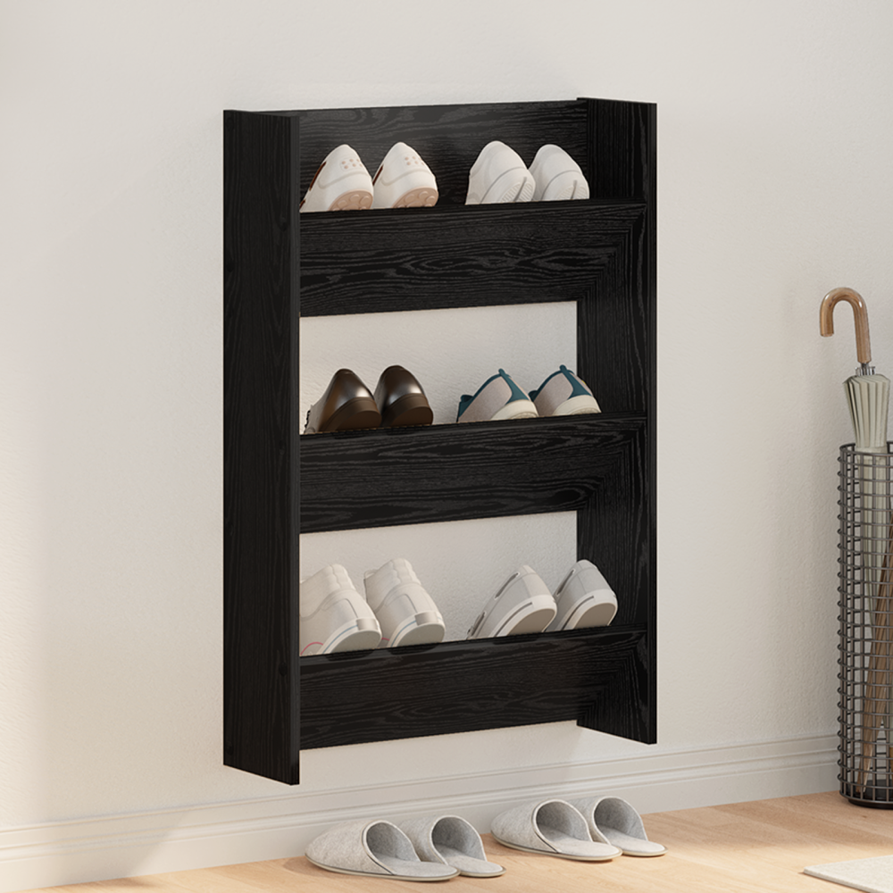 vidaXL Väggskoskåp med hylla Övrigt Svart ek 60 x 18 x 60 cm Konstruerat trä