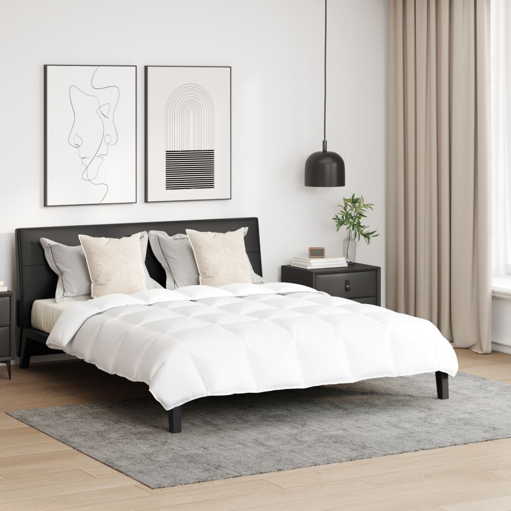 vidaXL Duntäcke Övrigt 3 pcs Vit 240 x 200 cm Dun