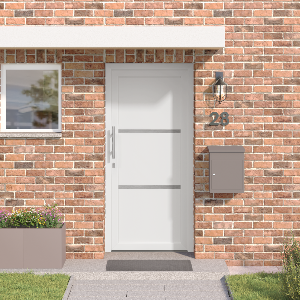 vidaXL Framdörr Vit 98 x 208 cm PVC