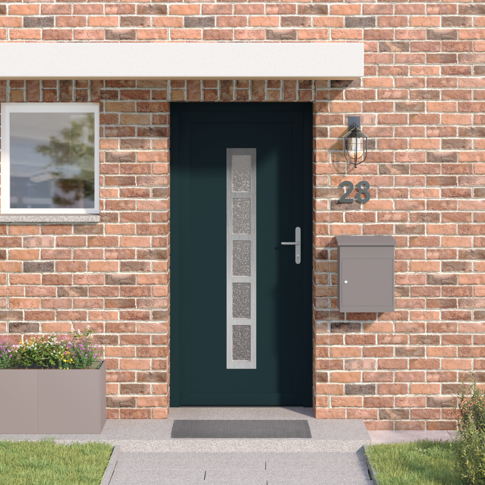 vidaXL Framdörr Antracit 88 x 200 cm PVC