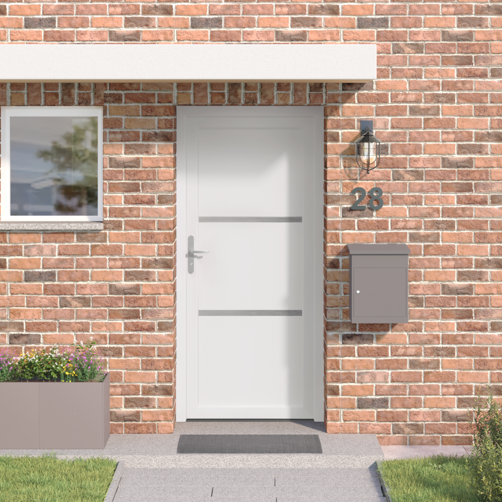 vidaXL Framdörr Vit 98 x 208 cm PVC