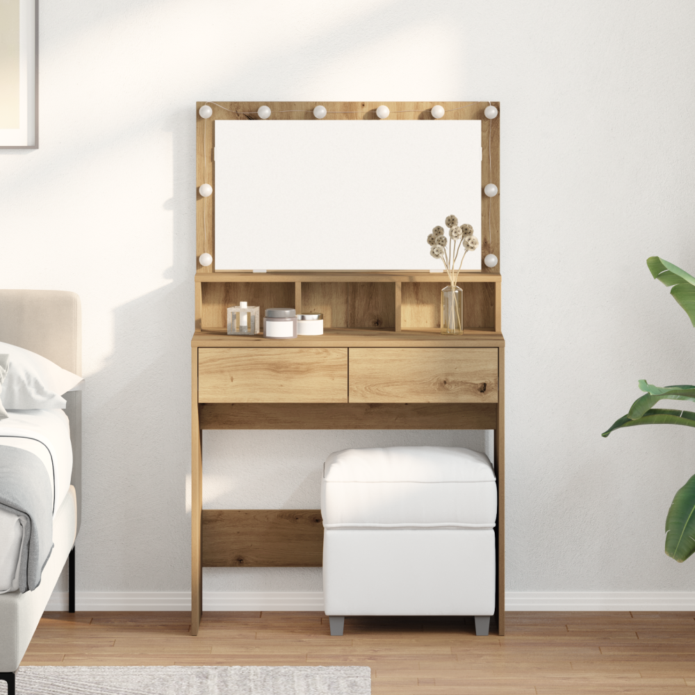 vidaXL Smyckebord artisan ek Spånskiva
