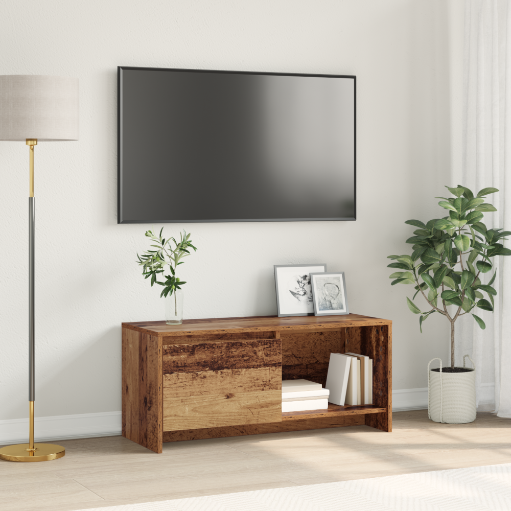 vidaXL TV-bänk Gammalt trä Konstruerat trä