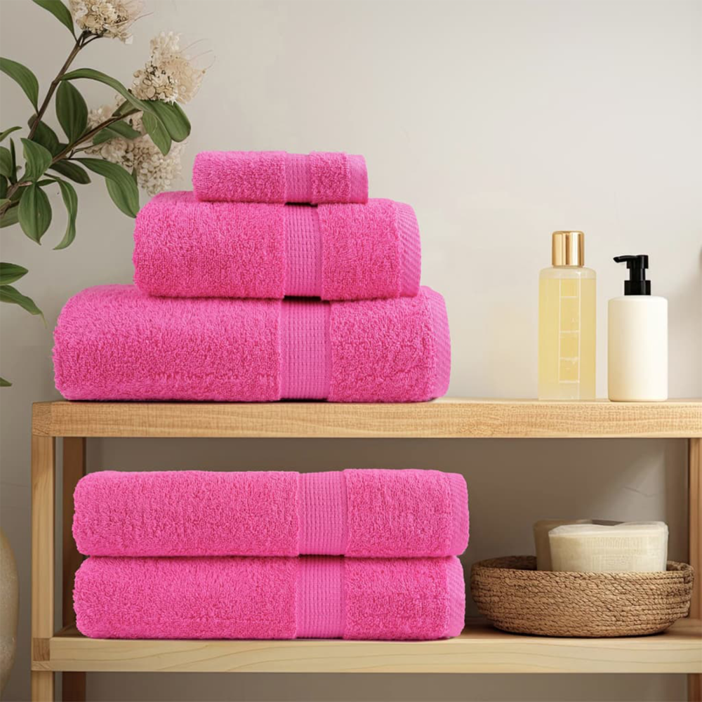 vidaXL Tvättlappar 4 pcs Rosa 15 x 21 cm Bomull