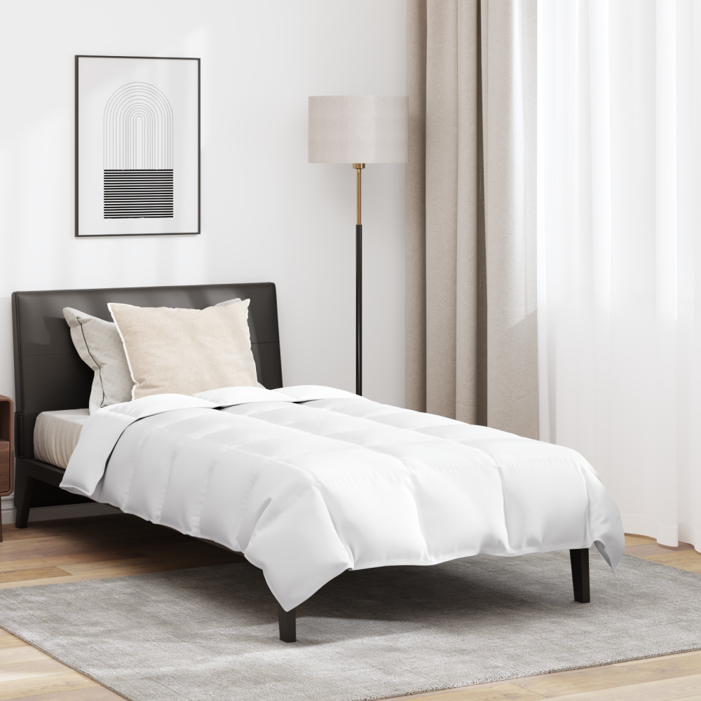 vidaXL Duntäcke Övrigt med kudde 2 pcs Vit 140 x 200 cm Dun