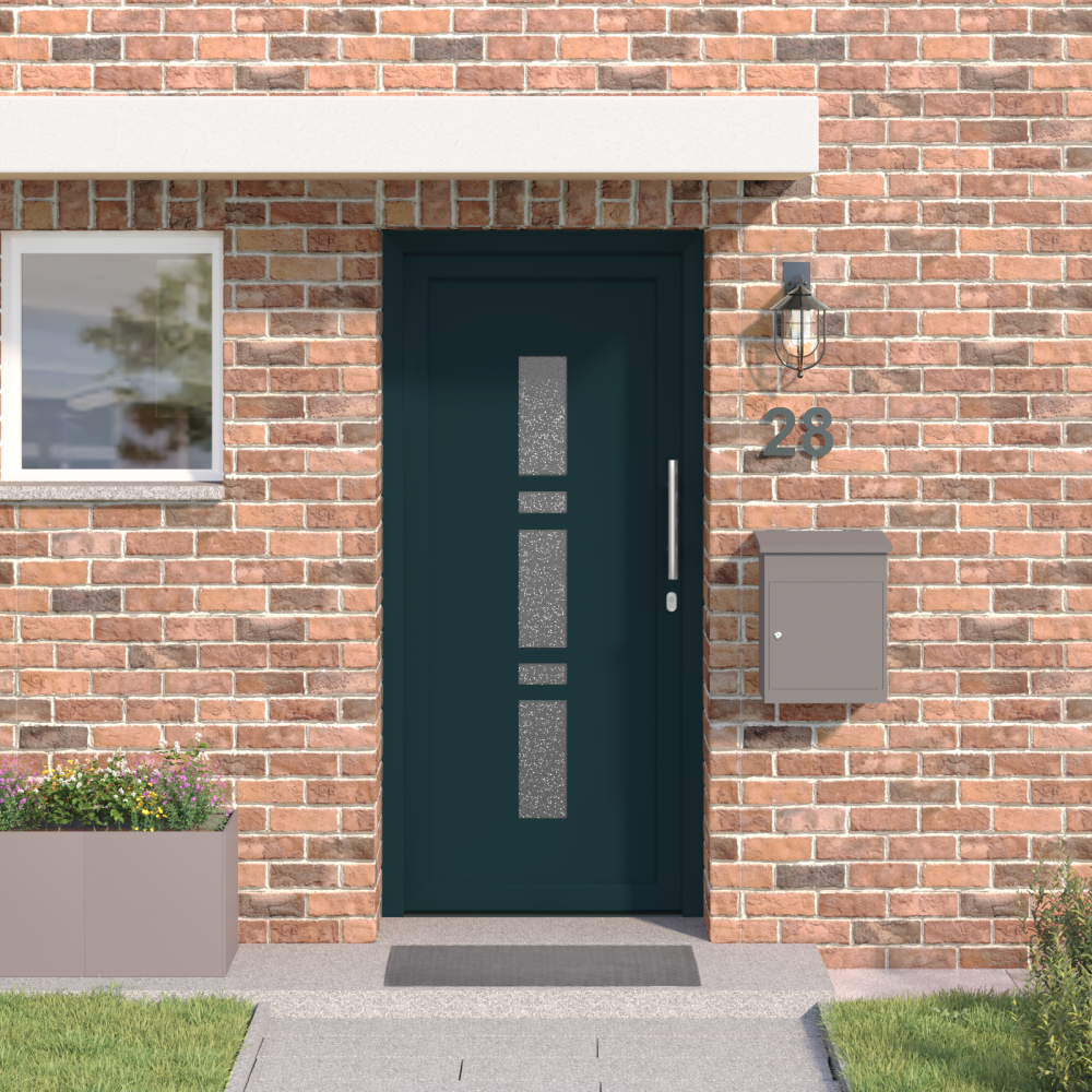 vidaXL Ytterdörr Antracit 98 x 200 cm PVC