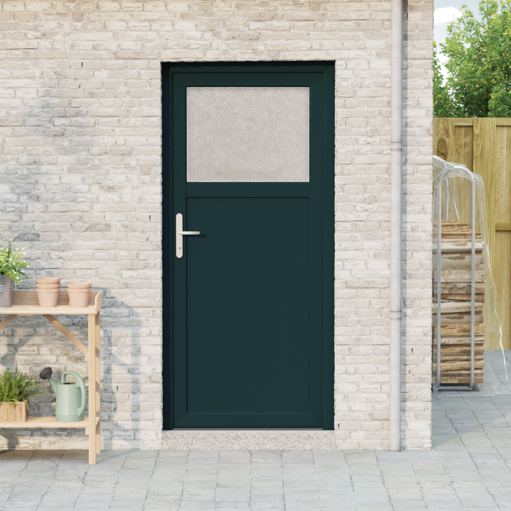 vidaXL Ytterdörr Antracit 98 x 198 cm PVC