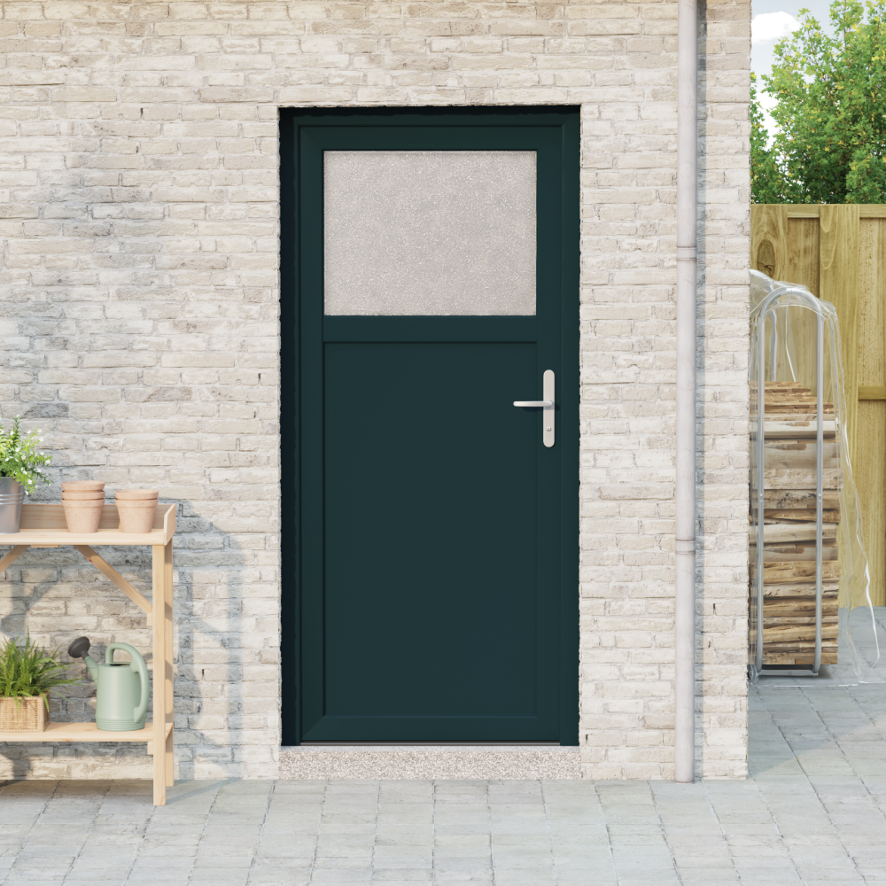 vidaXL Ytterdörr Antracit 98 x 198 cm PVC
