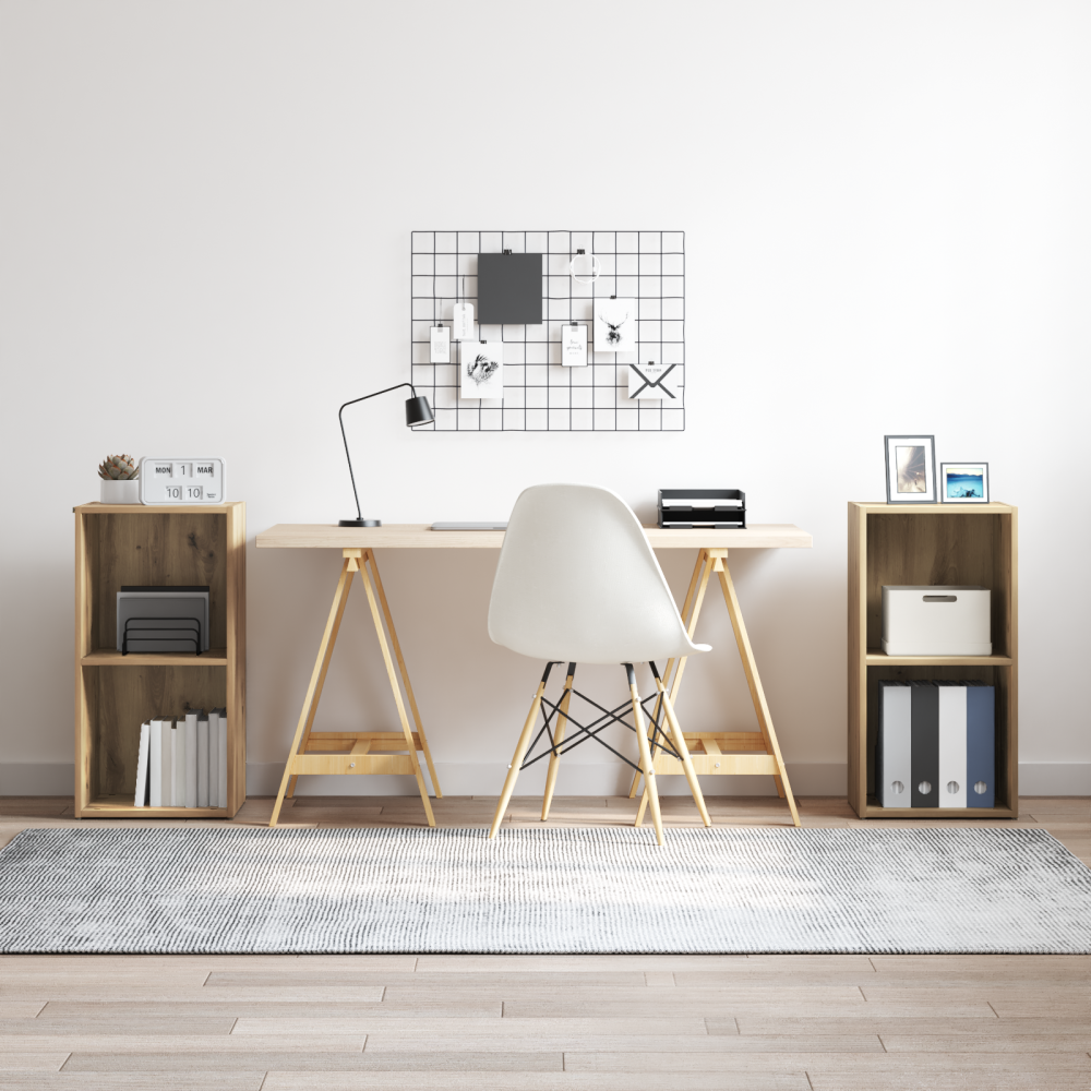 vidaXL TV-bänkset 2 pcs Artisan Ek 37 x 35 x 107 cm Konstruerat trä
