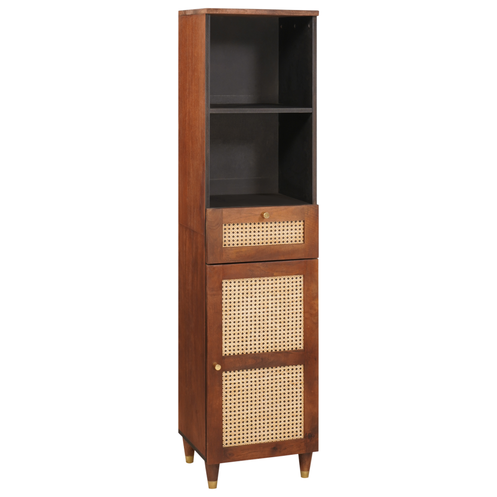 vidaXL Sideboard med låda med hylla med lagring med dörr Brun 38 x 33.5 x 160 cm