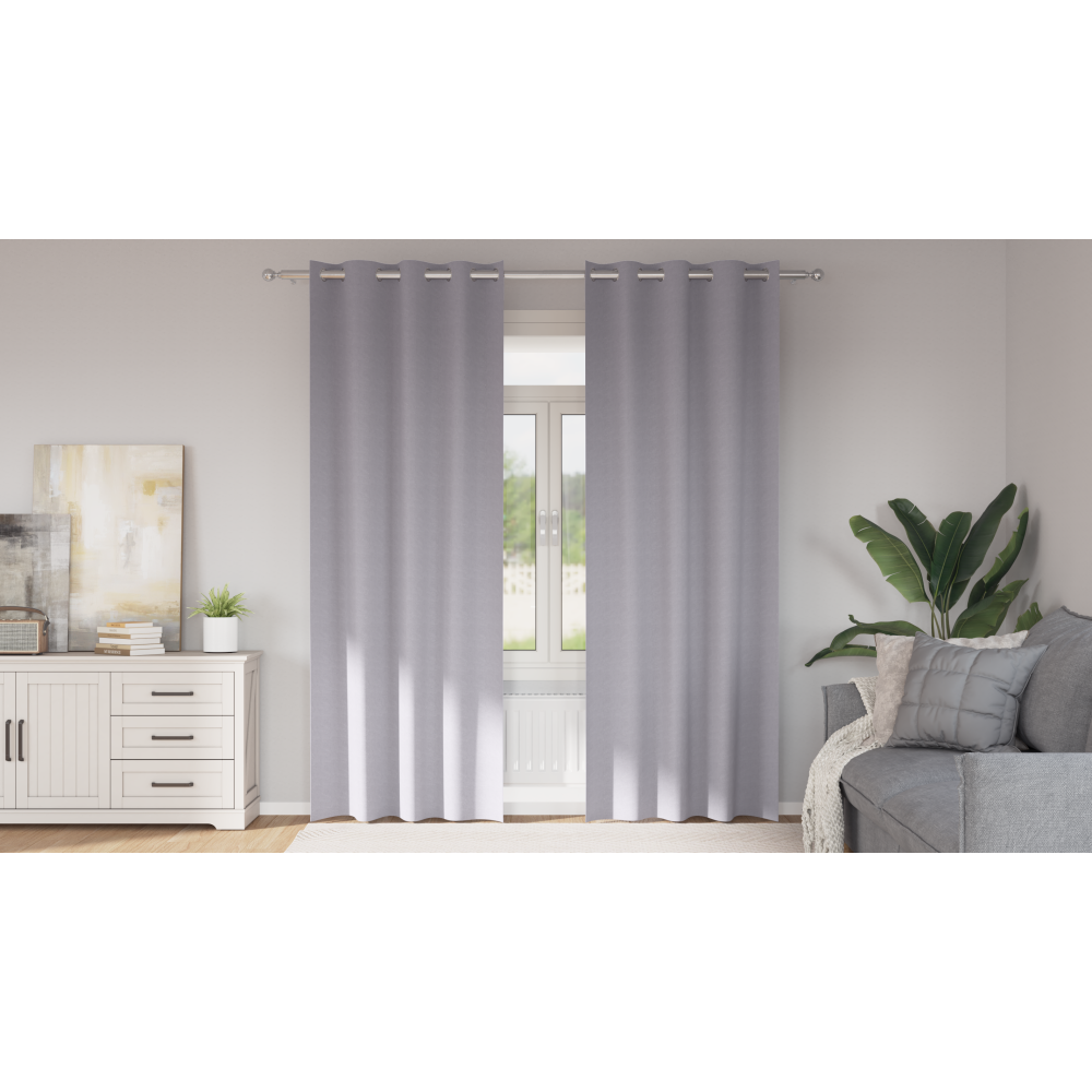 vidaXL Gardiner med gardiner 2 pcs Metallgrå 225 x 140 cm Polyester