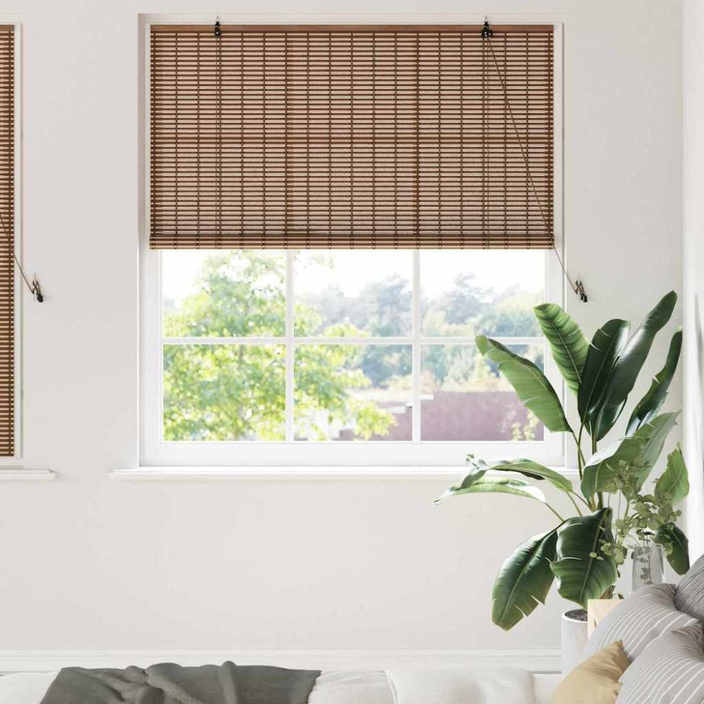 vidaXL Fönsterpersienner & Gardiner Brun 140 x 160 cm Bambu