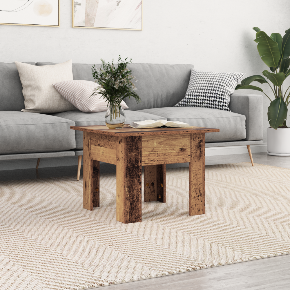 vidaXL Kaffe Bord Gammal trä 55 x 55 x 42 cm