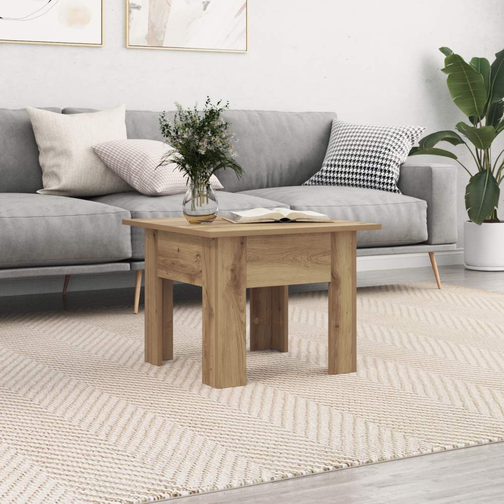 vidaXL Kaffe Bord Hantverks-ek 55 x 55 x 42 cm