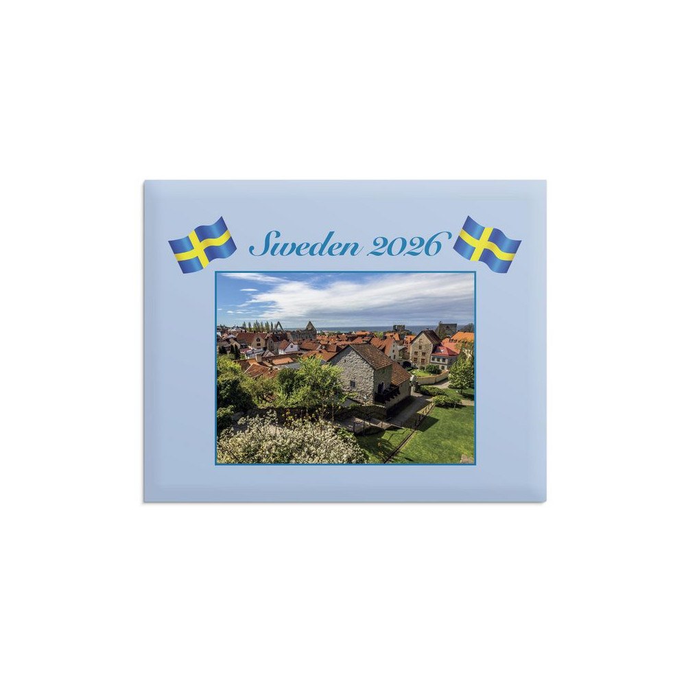Burde Väggkalender Sweden med kuvert 2026