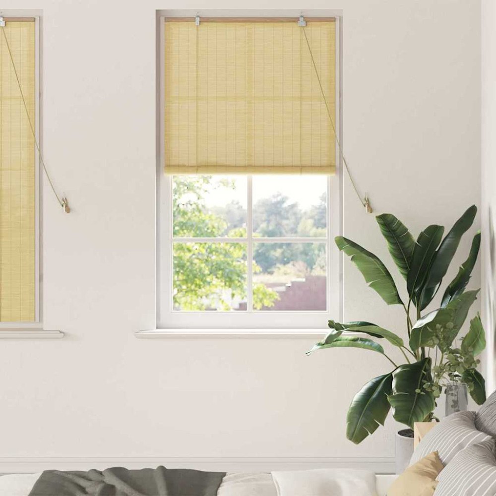 vidaXL Fönsterpersienner & Gardiner Naturfärg 90 x 160 cm Bambu