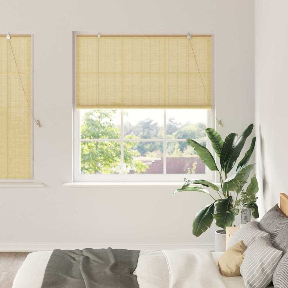 vidaXL Fönsterpersienner & Gardiner Naturfärg 150 x 160 cm Bambu