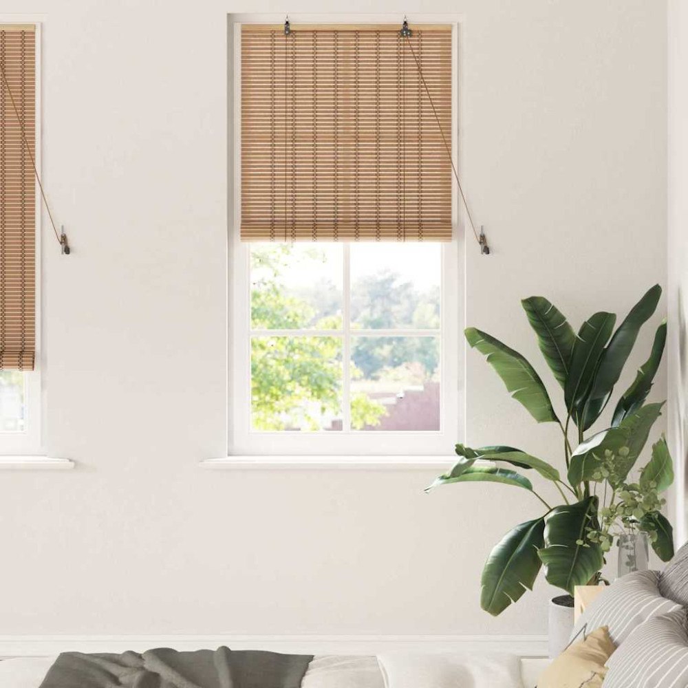 vidaXL Rullgardin Övrigt Ljusbrun 90 x 220 cm Bambu