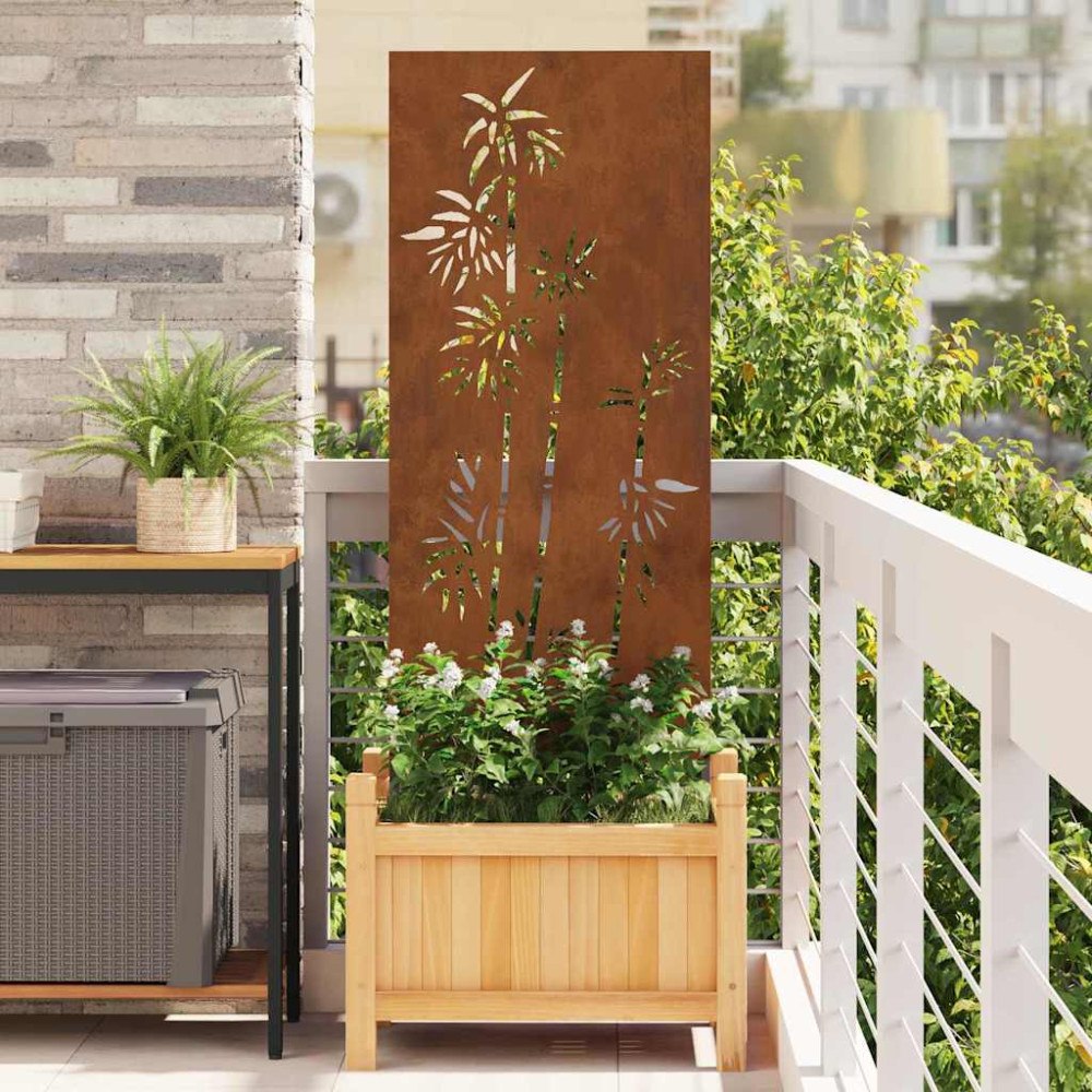 vidaXL Dekorativ Trädgårdspanel Rostig 50 x 140 cm cortenstål