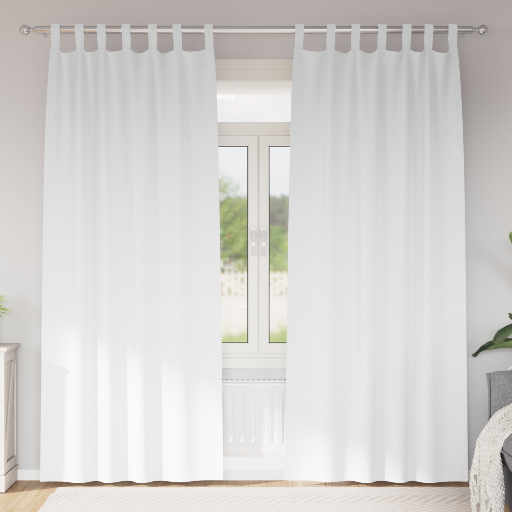 vidaXL Gardiner med gardiner 2 pcs Ren vit 260 x 140 cm Polyester