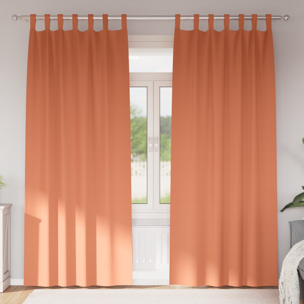 vidaXL Gardiner med gardiner 2 pcs Terracotta 260 x 140 cm Polyester