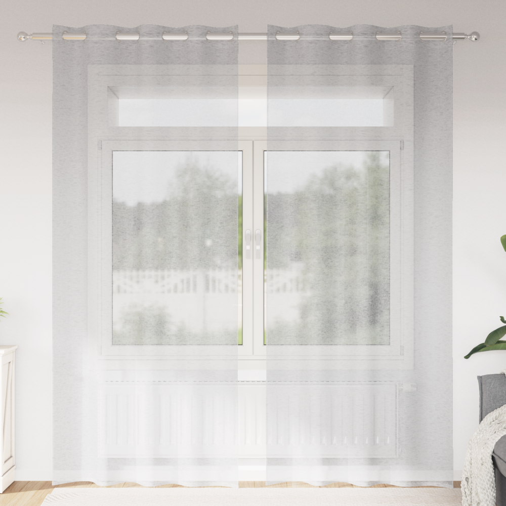 vidaXL Gardiner med gardiner 2 pcs Ljusgrå 140 x 245 cm Polyester