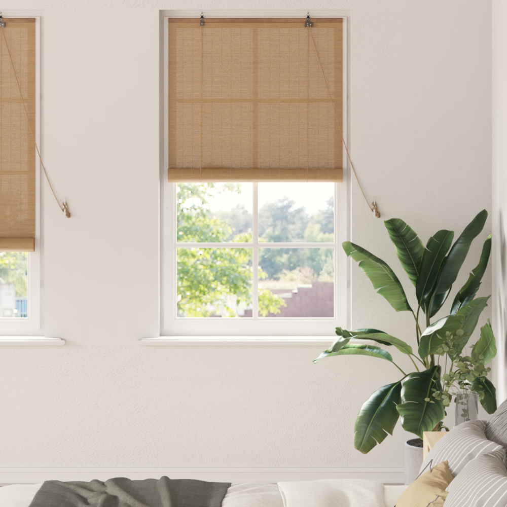 vidaXL Fönsterpersienner & Gardiner Övrigt Ljusbrun Bambu