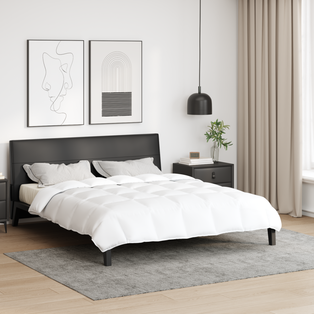 vidaXL Quilts & Duvets Vit 240 x 220 cm Dun