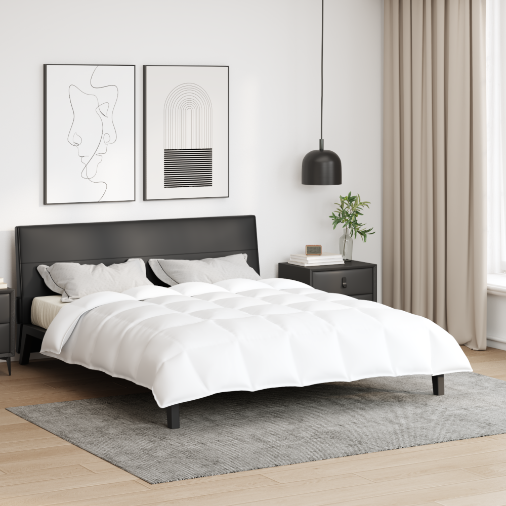 vidaXL Filtar & Täcken Vit 240 x 220 cm Dun