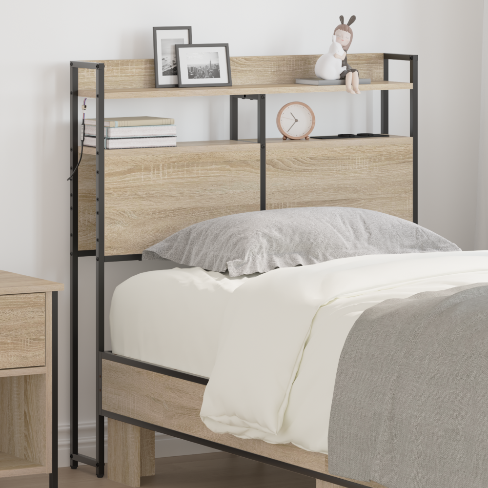 vidaXL Förvaringshuvudgavel Sonoma oak 90 cm Konstruerat trä