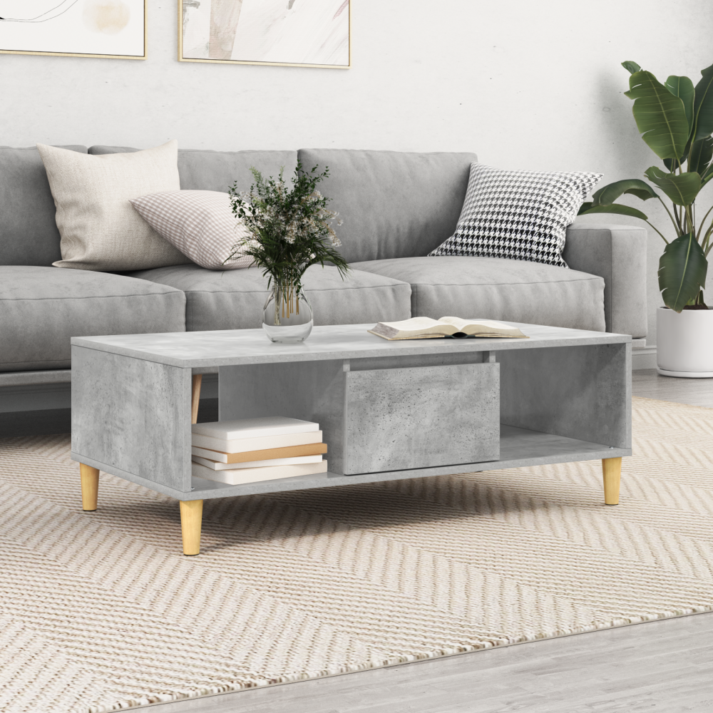 vidaXL med lagring med dörr Betonggrå 103.5 x 60 x 35 cm Konstruerat trä