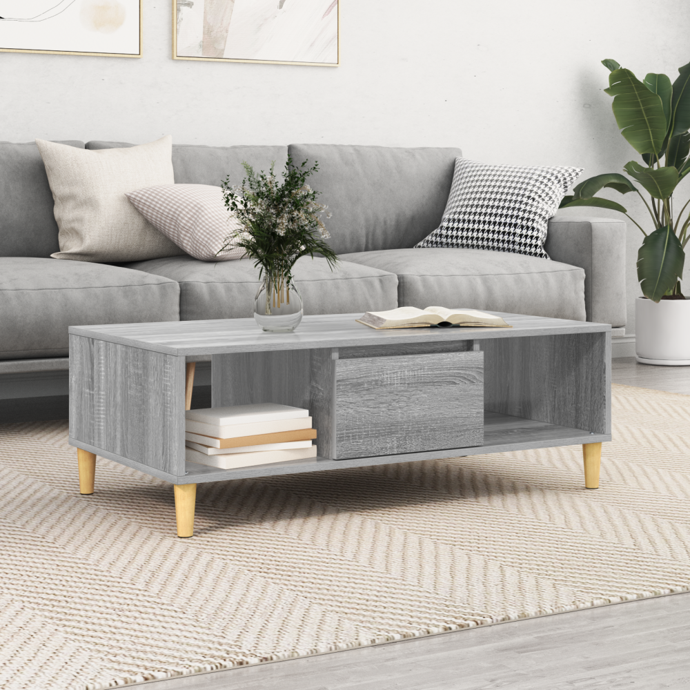 vidaXL med lagring med dörr Grå sonoma 103.5 x 60 x 35 cm Konstruerat trä