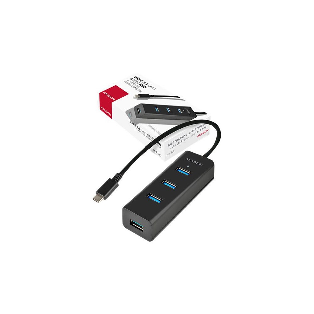 AXAGON AXAGON HUE-S2C - hubb - 4 portar