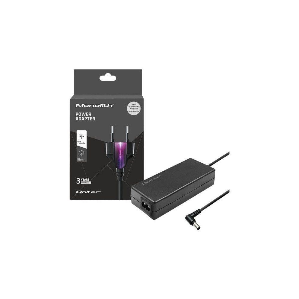 Qoltec Qoltec Monolith - strömadapter - 19 V, 6,5 * 4,4, strömkabel - 65 Watt