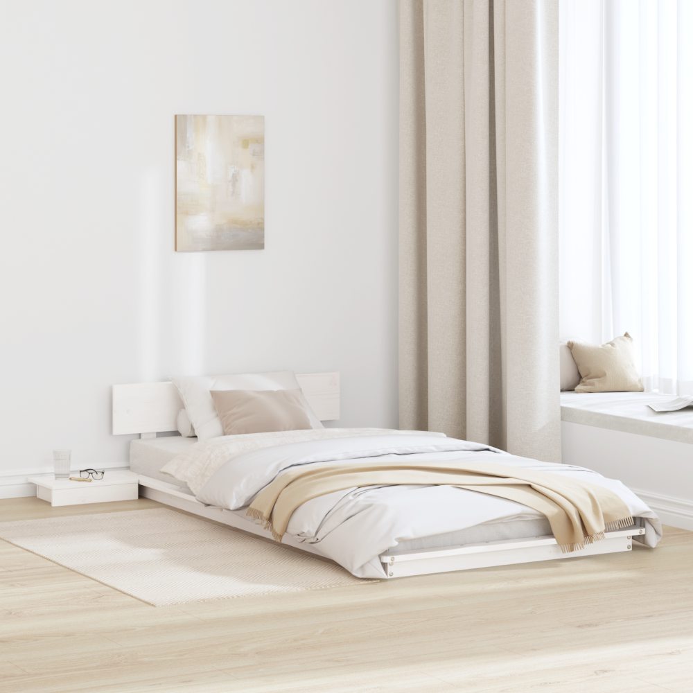 vidaXL Sängram Vit 80 x 200 cm trä
