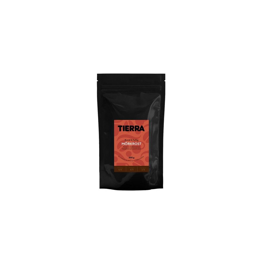 TIERRA VERDE Kaffe TIERRA Mörkrost Malet 500g