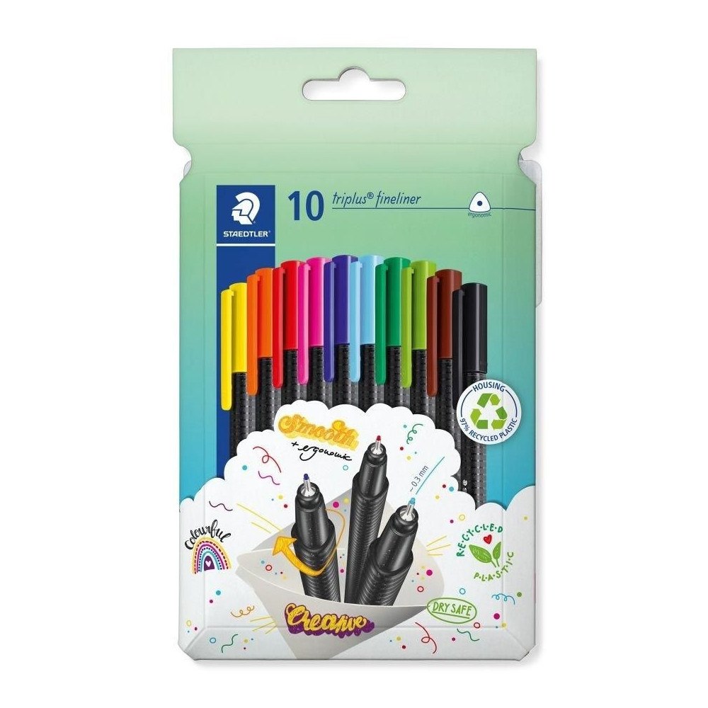 Staedtler A/S Triplus® fineliner 10 colors