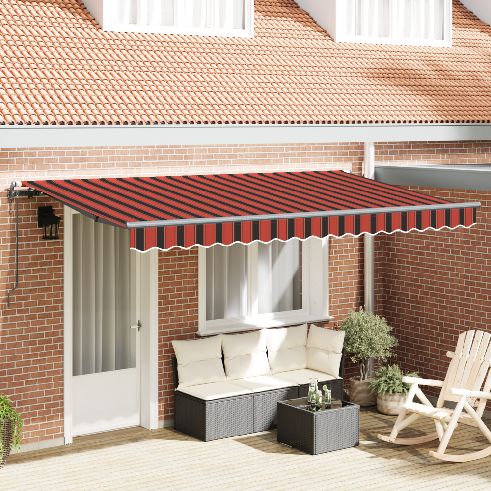vidaXL Utfällbar markis Flerfärgsdesign 400 x 200 cm