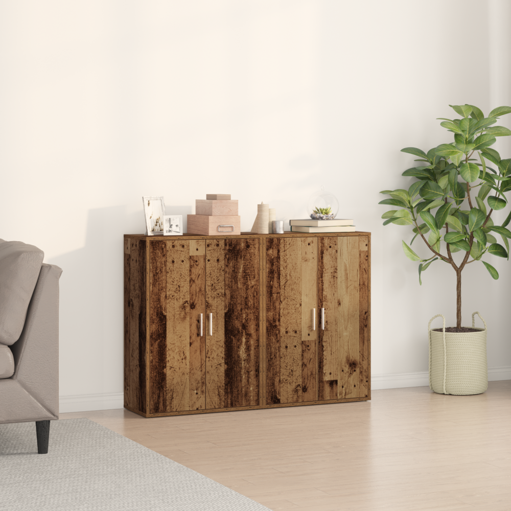 vidaXL Sideboard med hylla Gammalt trä 60 x 31 x 84 cm Konstruerat trä