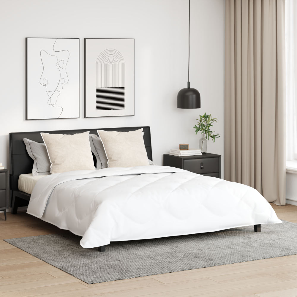 vidaXL All-säsong Duvet med kudde 3 pcs Vit 200 x 220 cm Mikrofiber