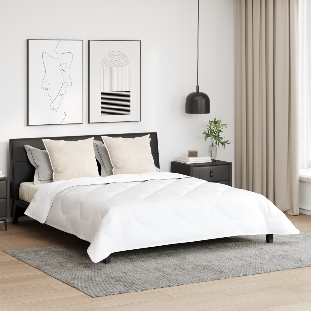 vidaXL Vinter Täcke med kudde 3 pcs Vit 260 x 220 cm Mikrofiber