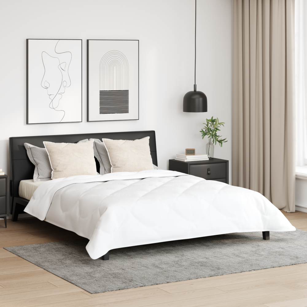 vidaXL Duntäcke Övrigt med kudde 3 pcs Vit 260 x 220 cm Mikrofiber