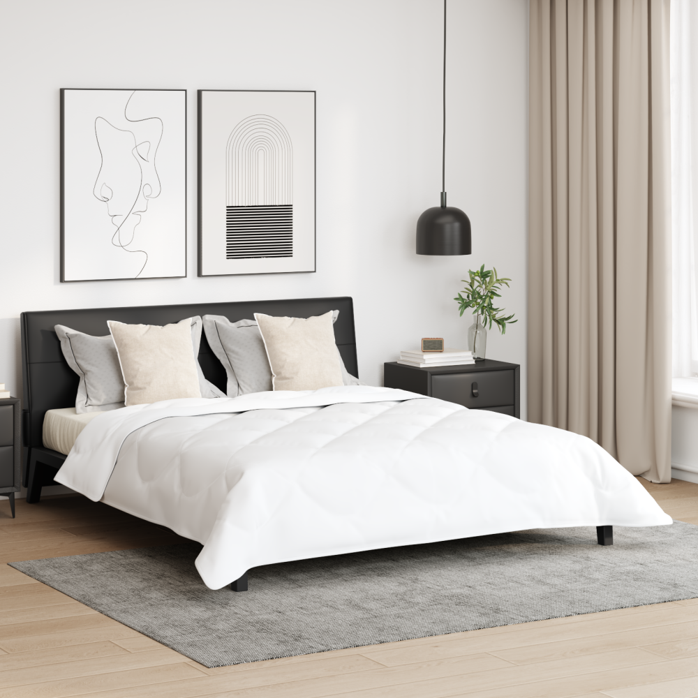vidaXL Duntäcke Övrigt med kudde 3 pcs Vit 240 x 260 cm Mikrofiber