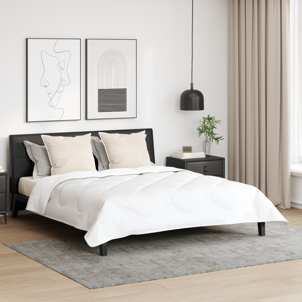 vidaXL Duntäcke Övrigt med kudde 3 pcs Vit 260 x 220 cm Mikrofiber