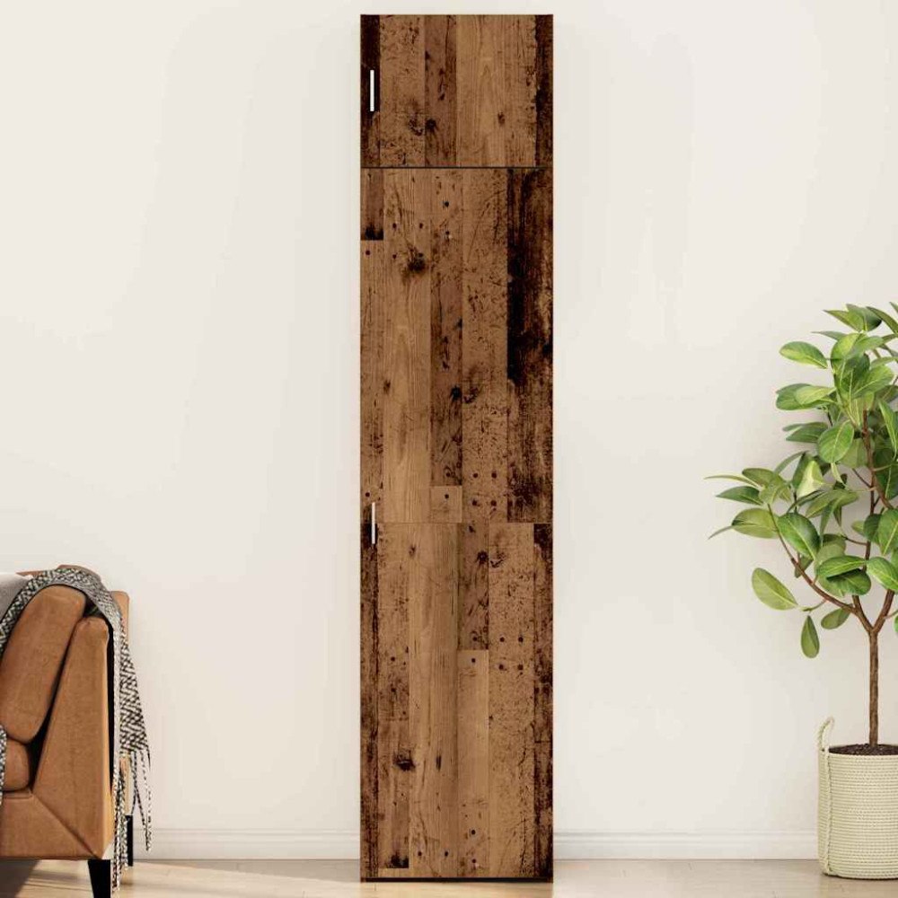 vidaXL Förvaringsskåp Gammalt trä 50 x 41 x 225 cm Konstruerat trä