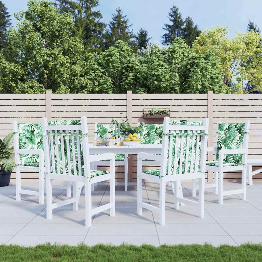 vidaXL Stolkuddar Övrigt 6 pcs Bladmönster 100 x 50 x 3 cm Oxford tyg