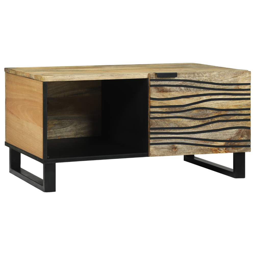 vidaXL Kaffeebord Brun och svart 80 x 50 x 40 cm